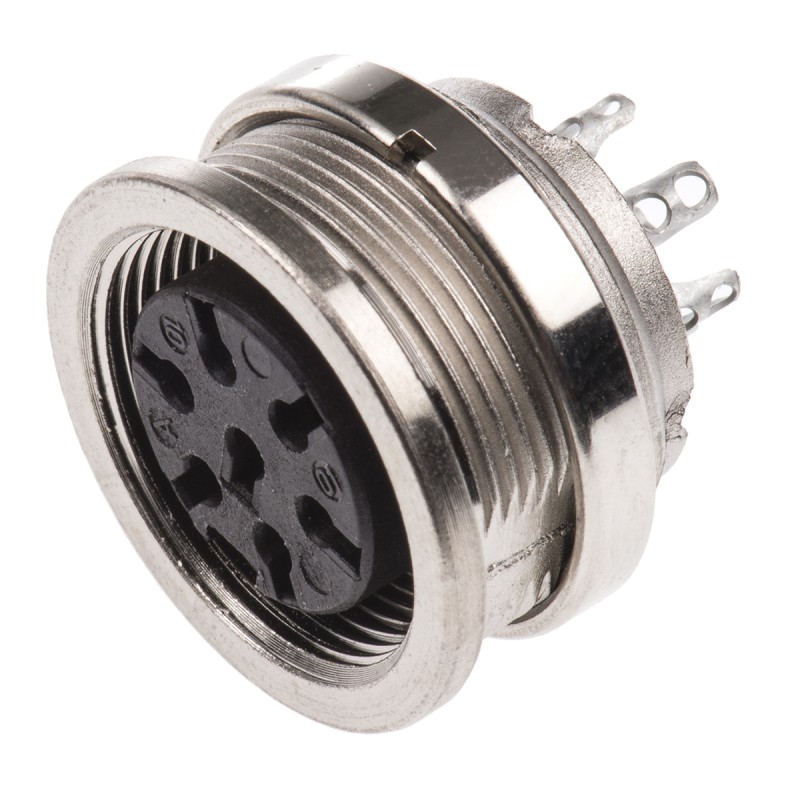 1 pcs - Amphenol C 091 D Series, 7 Pole Din Socket Socket, 5A, 300 V ac/dc IP67