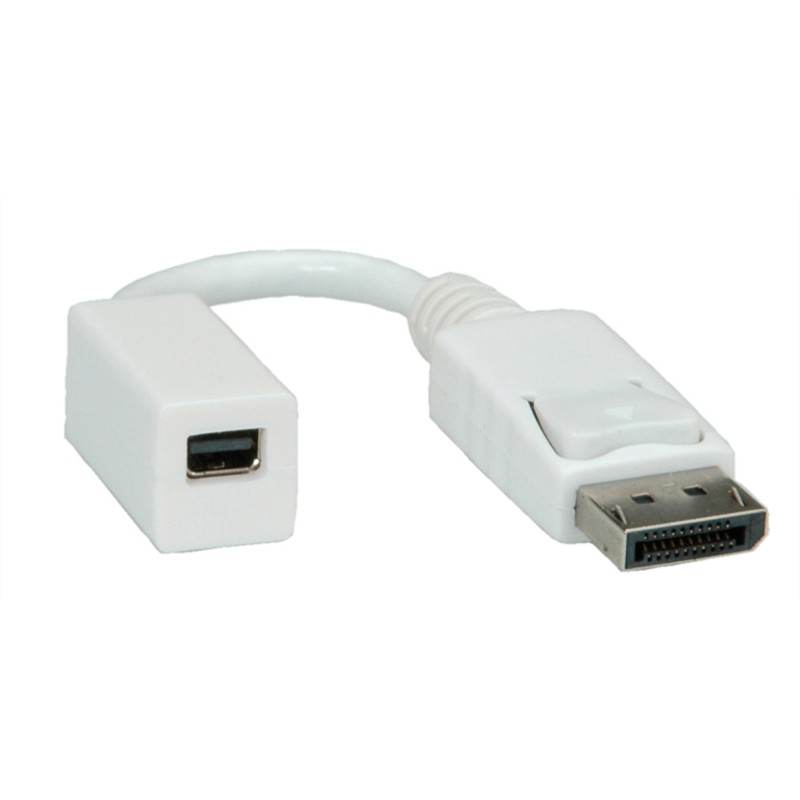 1 pcs - Roline Male DisplayPort to Female Mini DisplayPort, PVC Cable, 150mm