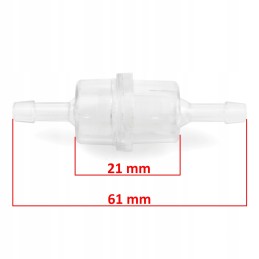 Fuel filter for a motorcycle, small plastic, nylon 6mm