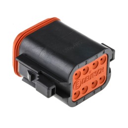 1 pcs - Deutsch, DT Automotive Connector Plug 8 Way, Crimp Termination