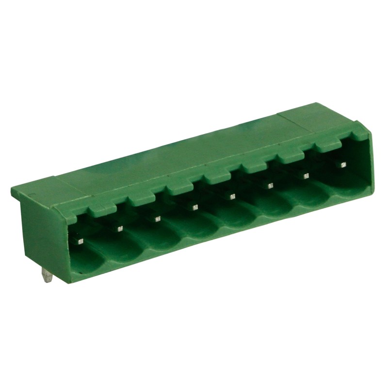 10 pcs - RS PRO 5.0mm Pitch 8 Way Right Angle Pluggable Terminal Block, Header, Through Hole, Solder Termination