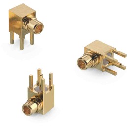 1 pcs - Wurth Elektronik WR-MMCX Series, Plug Through Hole MMCX Connector, 50Ω, Solder Termination, Right Angle Body