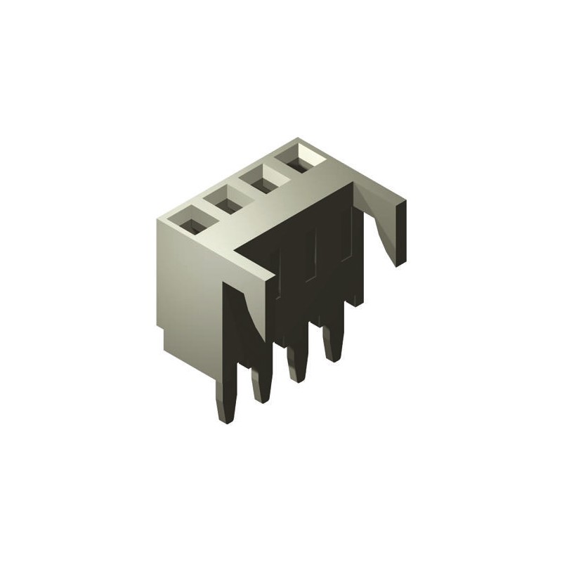 10 pcs - Molex KK 254 Series Straight Through Hole Mount PCB Socket, 4-Contact, 1-Row, 2.54mm Pitch, Solder Termination