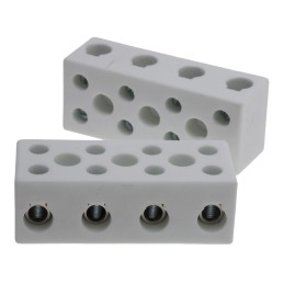 5 pcs - RS PRO Non-Fused Terminal Block, 4-Way, 30 - 76A, 6 AWG Wire, Screw Down Termination