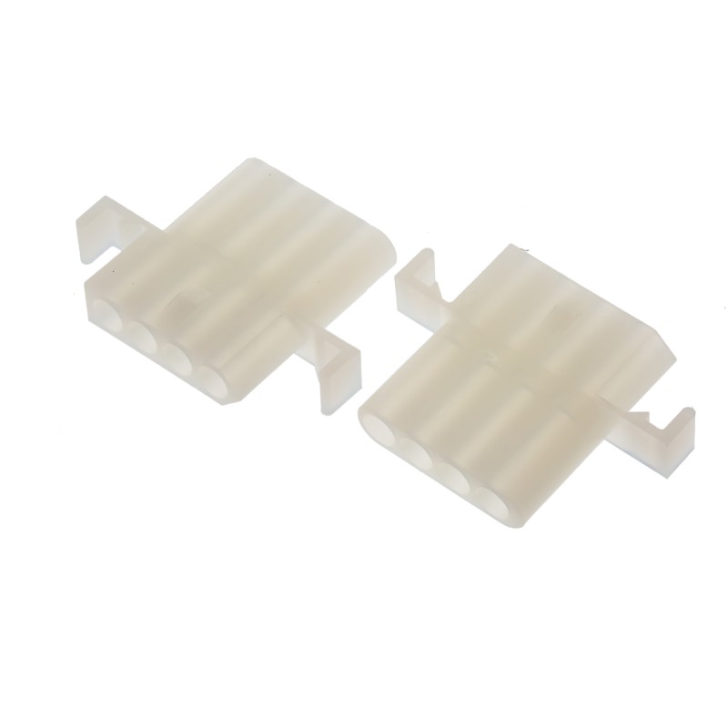 10 pcs - Molex, STANDARD .093' Female Connector Housing, 5.03mm Pitch, 4 Way, 1 Row