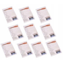 Oil filter change service sticker, 10 pieces