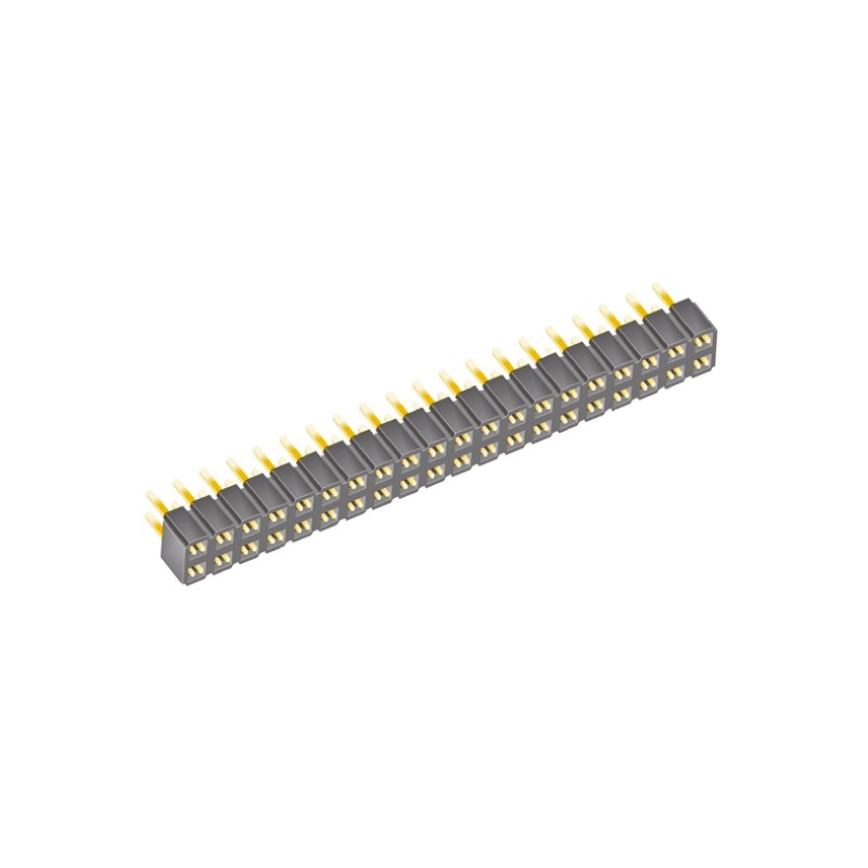 1 pcs - Samtec SLW Series Straight Through Hole Mount PCB Socket, 40-Contact, 2-Row, 2.54mm Pitch, Solder Termination