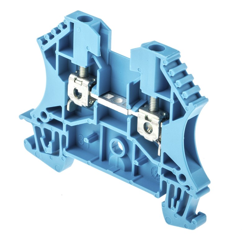 10 pcs - Weidmuller WDU Series Blue Feed Through Terminal Block, 2.5mm², Single-Level, Screw Termination, ATEX