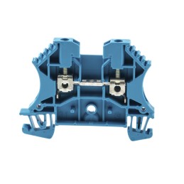 10 pcs - Weidmuller WDU Series Blue Feed Through Terminal Block, 2.5mm², Single-Level, Screw Termination, ATEX