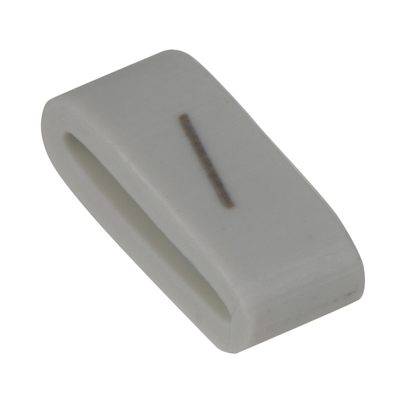 1 Bag of 100 - HellermannTyton HODS85 Slide On Cable Markers, Black on White, Pre-printed '/', 1.8 - 6.3mm Cable