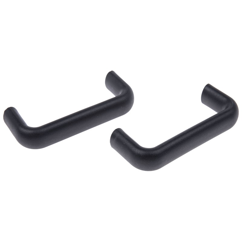 1 Pack of 2 - RS PRO Matt Black Plastic Handle 40.5 mm Height, 20mm Width, 107mm Length