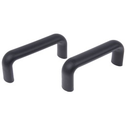 1 Pack of 2 - RS PRO Matt Black Plastic Handle 40.5 mm Height, 20mm Width, 107mm Length