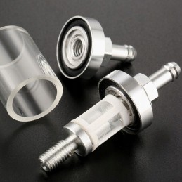 Metal fuel filter for a motorcycle, scooter