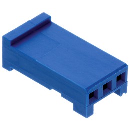 10 pcs - TE Connectivity, AMPMODU HE13/HE14 Female Connector Housing, 2.54mm Pitch, 3 Way, 1 Row