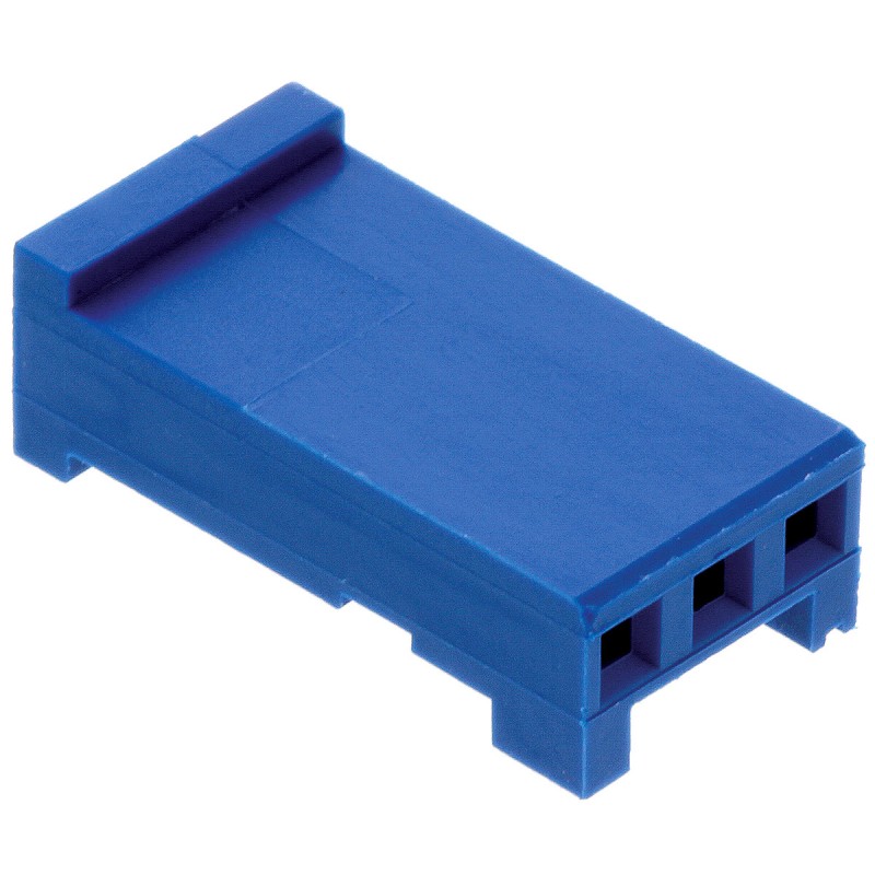 10 pcs - TE Connectivity, AMPMODU HE13/HE14 Female Connector Housing, 2.54mm Pitch, 3 Way, 1 Row