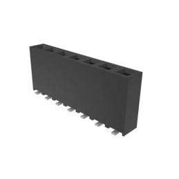 10 pcs - Amphenol ICC Surface Mount PCB Socket, 7-Contact, 1-Row, 2.54mm Pitch