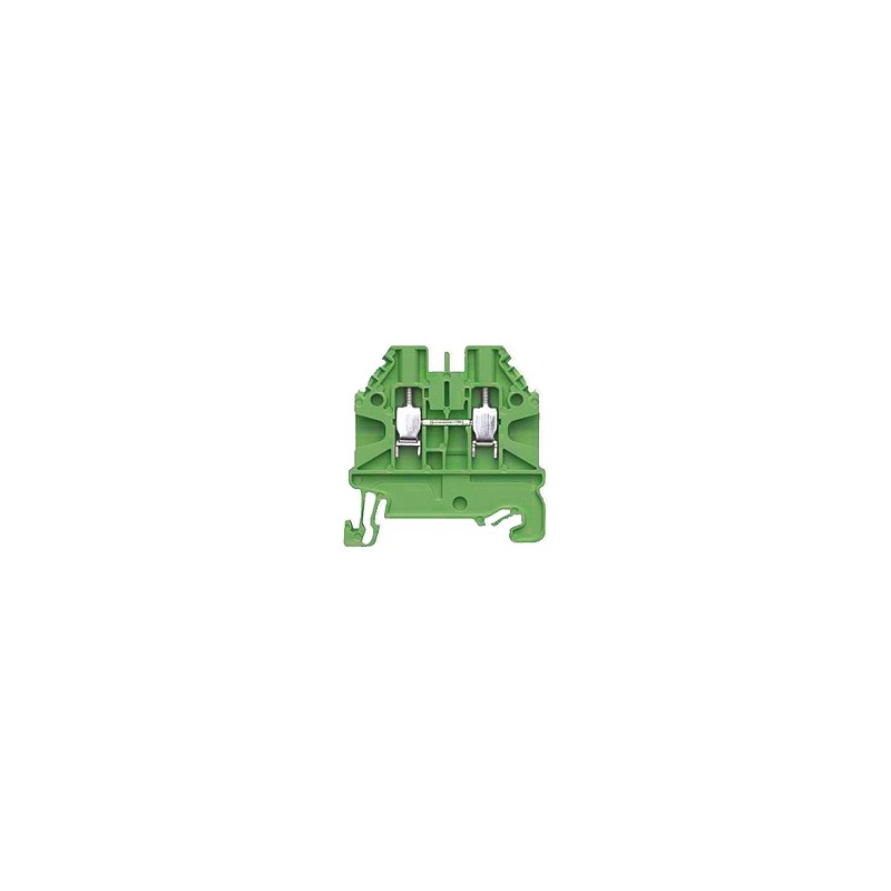 10 pcs - Wieland WT 2.5 Series Green Feed Through Terminal Block, 2.5mm², Single-Level, Screw Termination, ATEX