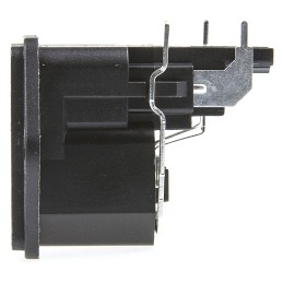 1 pcs - Schurter C14 Right Angle Panel Mount IEC Connector Male, 10A, 250 V, Fuse Size 5 x 20mm