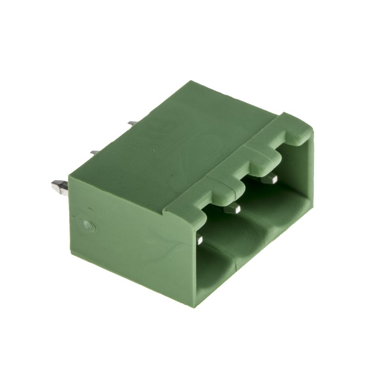 10 pcs - RS PRO 5.0mm Pitch 3 Way Pluggable Terminal Block, Header, Through Hole, Solder Termination