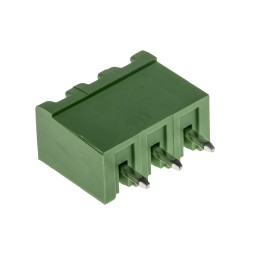 10 pcs - RS PRO 5.0mm Pitch 3 Way Pluggable Terminal Block, Header, Through Hole, Solder Termination