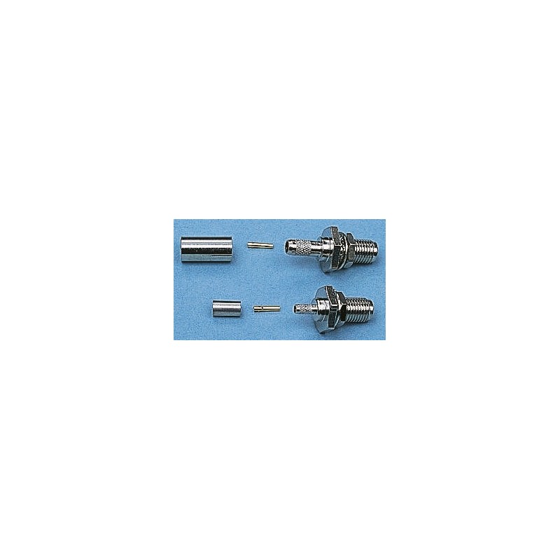 1 pcs - Telegartner, jack Panel Mount SMA Connector, 50Ω, Crimp Termination, Straight Body
