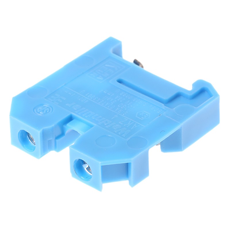 10 pcs - Weidmuller AKZ Series Blue Standard Din Rail Terminal, 0.22 - 4mm², Single-Level, Screw Termination