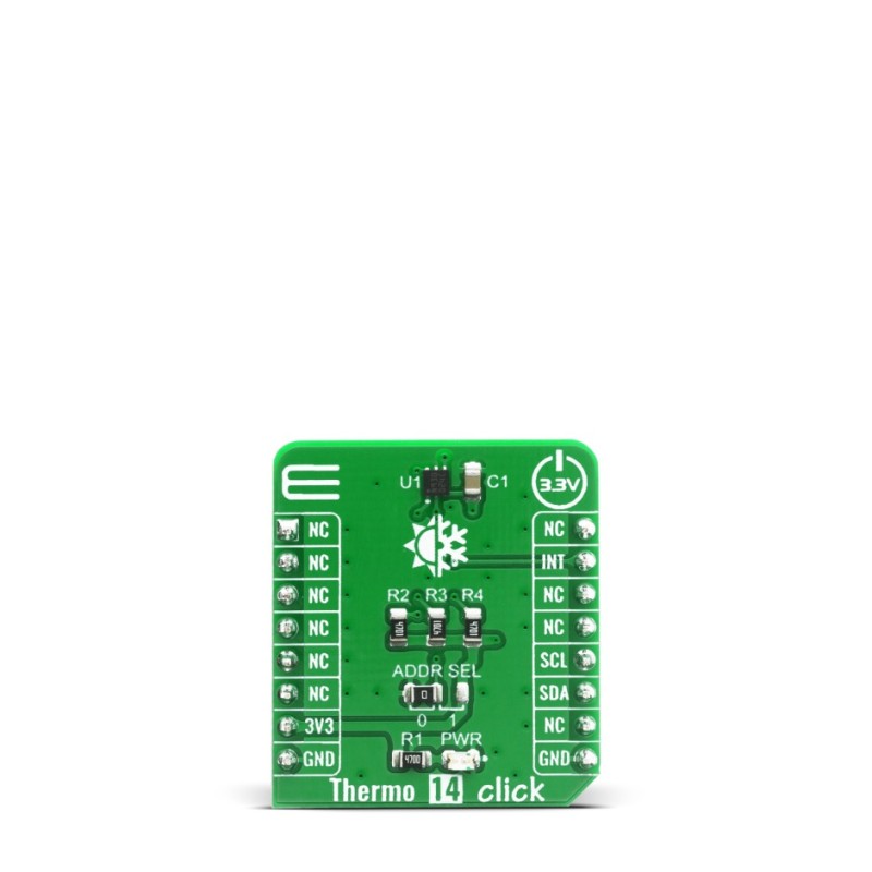 1 pcs - MikroElektronika Thermo 14 Click Temperature & Humidity Sensor Temperature Sensor Board for STTS22H