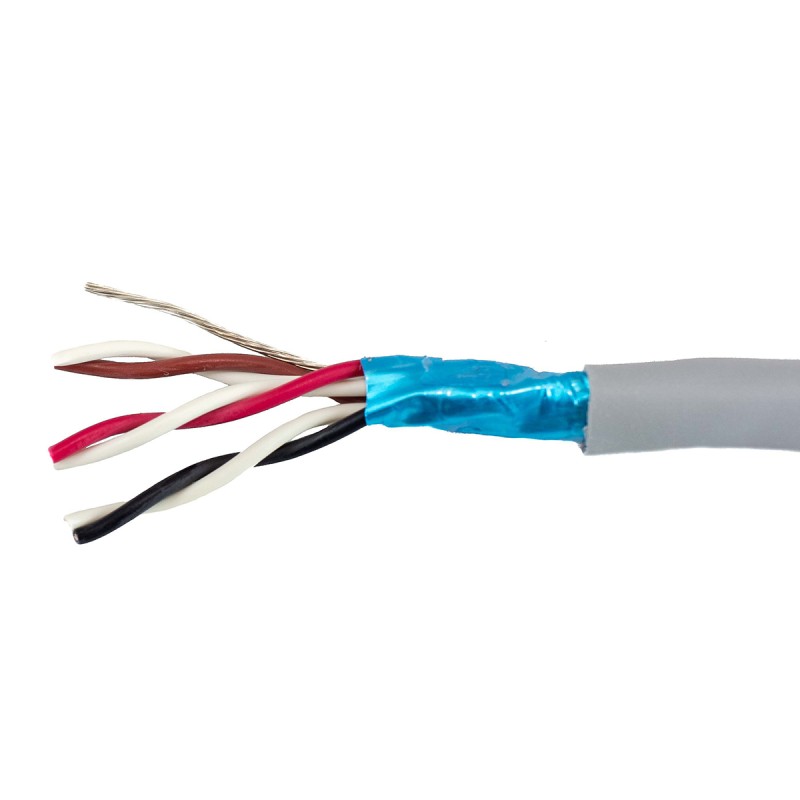 1 Reel of 30 M - Alpha Wire Twisted Pair Data Cable, 3 Pairs, 0.09 mm², 6 Cores, 28 AWG, Screened, 30m, Grey Sheath