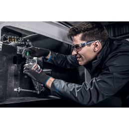 1 Pair - Uvex Black Elastane, Polyamide ESD Safety Anti-Static Gloves, Size 12, XXXL, Aqua Polymer Coating