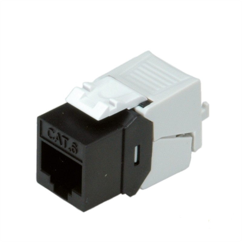 1 pcs - Roline RJ45 Keystone Jack Series Female RJ45 Connector, Keystone Mount, Cat6