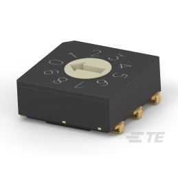 1000 pcs - TE Connectivity 10 Way Surface Mount Rotary Switch 10P, Screwdriver Actuator