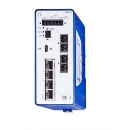 1 pcs - Hirschmann BOBCAT Series DIN Rail Mount Ethernet Switch, 6 RJ45 Ports, 1000 - 2500Mbit/s Transmission, 12 - 24V dc