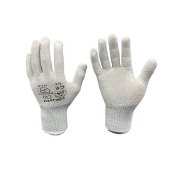 1 Pair - EUROSTAT Grey Polyester ESD Safety Anti-Static Gloves, Size 11, XXL