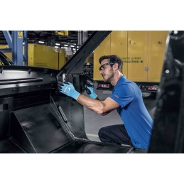 1 Pair - Uvex Blue Elastane, Polyamide ESD Safety Anti-Static Gloves, Size 10, XL, Aqua Polymer Coating