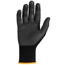 1 Pair - Uvex Black Elastane, Polyamide ESD Safety Anti-Static Gloves, Size 9, Large, Aqua Polymer Coating