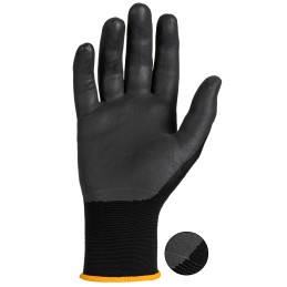 1 Pair - Uvex Black Elastane, Polyamide ESD Safety Anti-Static Gloves, Size 9, Large, Aqua Polymer Coating