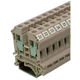 10 pcs - RS PRO DIN Rail Terminal Block, Single-Level, Screw Termination