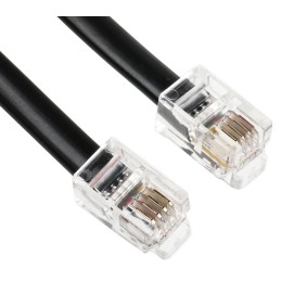 1 pcs - Decelect Forgos Phone Accessory, Telephone Cord, Black, 3m