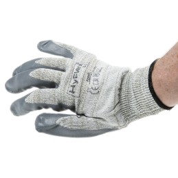 1 Pair - Ansell Grey Nylon ESD Safety Anti-Static Gloves, Size 10, XL, Nitrile Foam Coating
