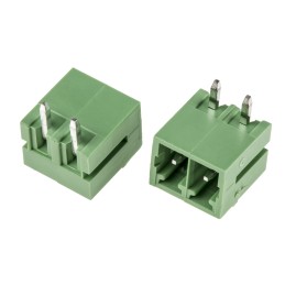 10 pcs - RS PRO 3.81mm Pitch 2 Way Right Angle Pluggable Terminal Block, Header, Through Hole, Solder Termination