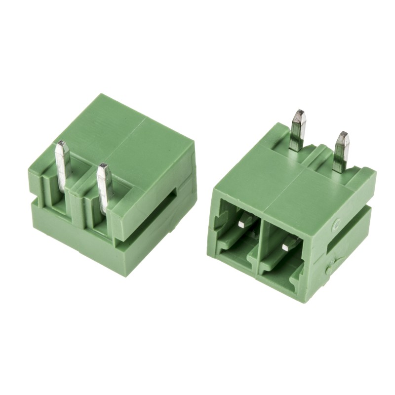 10 pcs - RS PRO 3.81mm Pitch 2 Way Right Angle Pluggable Terminal Block, Header, Through Hole, Solder Termination