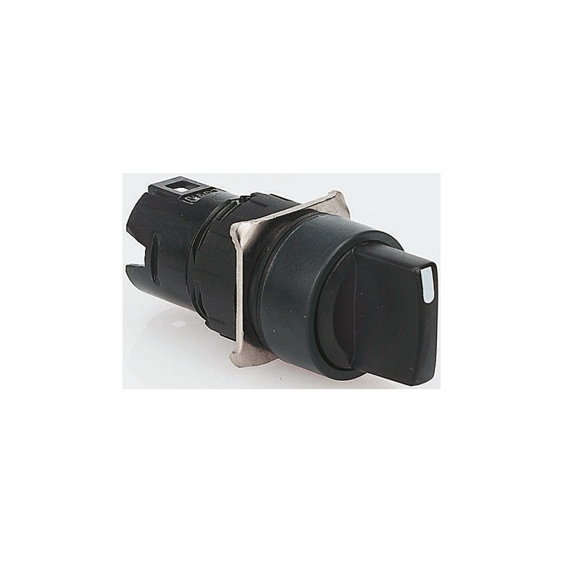 1 pcs - Schneider Electric Harmony XB6 Series 3 Position Selector Switch Head, 16mm Cutout, Black Handle