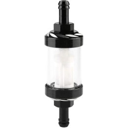 Fuel filter for a motorcycle, scooter, black metal