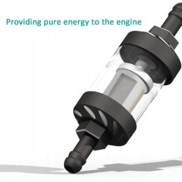 Fuel filter for a motorcycle, scooter, black metal