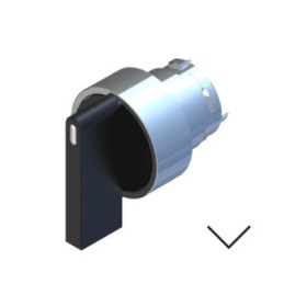 1 pcs - RS PRO 2 Position Selector Switch Head, 22.5mm Cutout, Black Handle