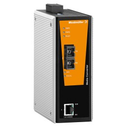 1 pcs - Weidmuller RJ45 Ethernet Media Converter, Multi Mode, Half/Full Duplex 5km