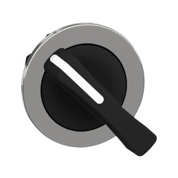 1 pcs - Schneider Electric ZB4 Series 2 Position Selector Switch Head, 30mm Cutout, Black Handle