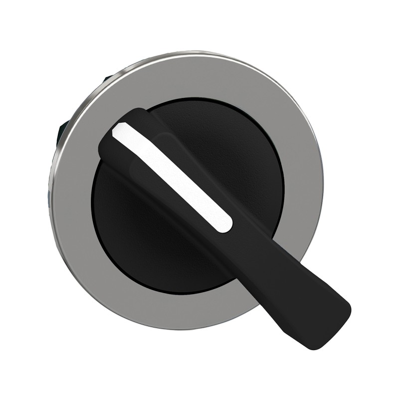 1 pcs - Schneider Electric ZB4 Series 2 Position Selector Switch Head, 30mm Cutout, Black Handle