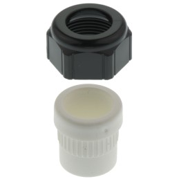 1 pcs - Harting Han Series White Thermoplastic Cable Gland, M25 Thread, 14mm Min, 17mm Max, IP68