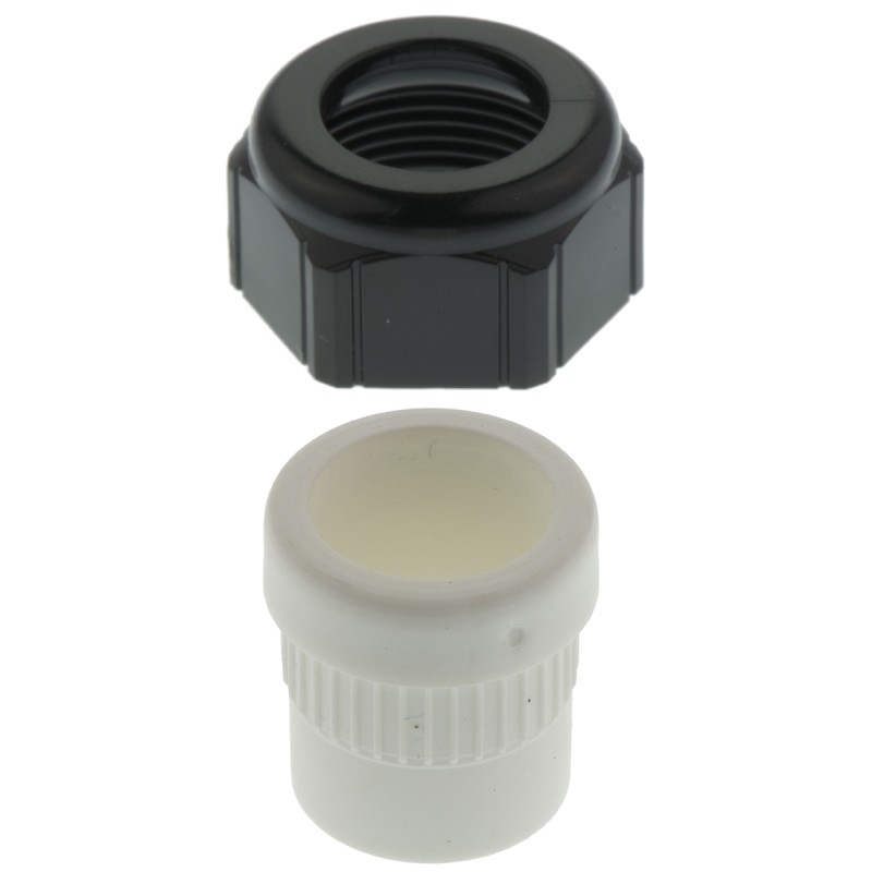 1 pcs - Harting Han Series White Thermoplastic Cable Gland, M25 Thread, 14mm Min, 17mm Max, IP68
